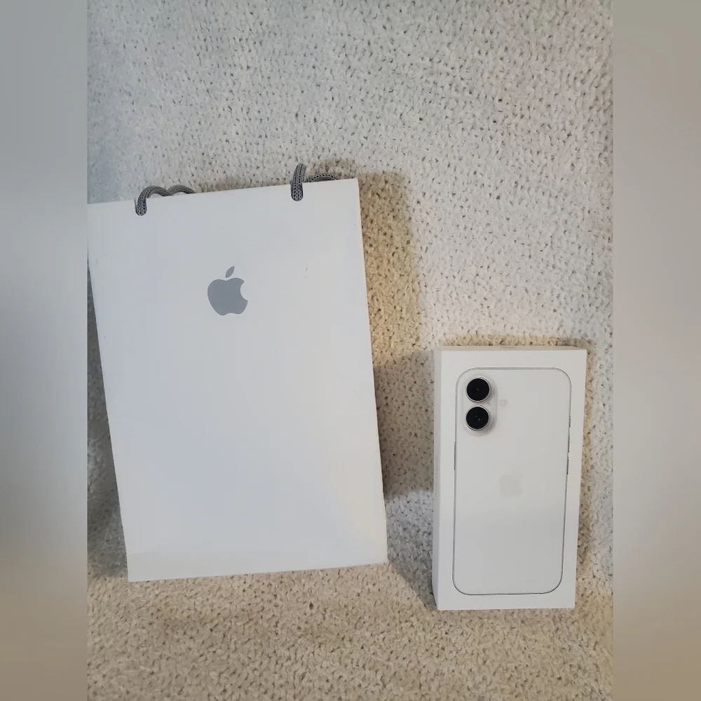 Apple iPhone 16 Box and Bag